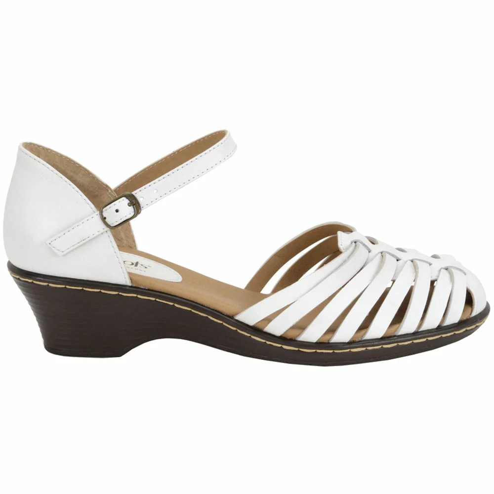 Softspots Tatianna Ankle Strap Sandals - Womens White 1 Softspots Tatianna Ankle Strap Sandals - Womens White