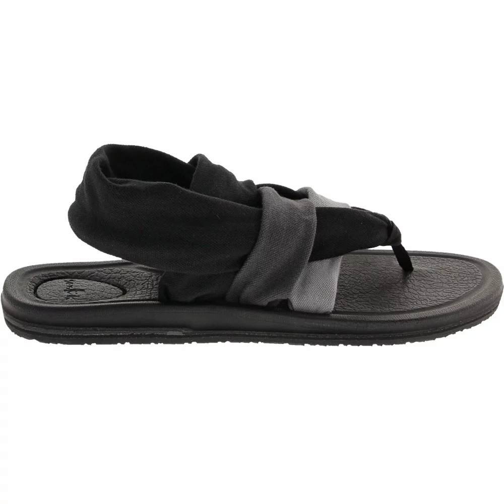 Sanuk Yoga Sling 3 Flip Flops - Womens Grey Black 1 Sanuk Yoga Sling 3 Flip Flops - Womens Grey Black