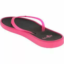 Sanuk Sidewalker Neon Flip Flops - Womens Neon Pink -Rogan‘s Shoes shop SU 1100632 PNK3