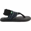 Sanuk Yoga Sling 2 Prints Flip Flops - Womens Abbot Kinney Black