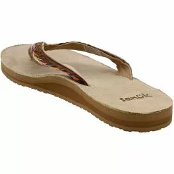 Sanuk Fraidy Hemp Flip Flops - Womens Tan -Rogan‘s Shoes shop SU 1117691 TAN3