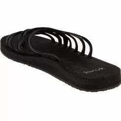 Sanuk Rio Slide Flip Flops - Womens Black -Rogan‘s Shoes shop SU 1119302 BLK3
