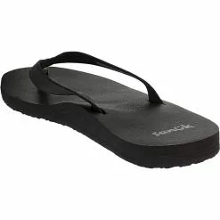 Sanuk Ashland St Flip Flops - Womens Black -Rogan‘s Shoes shop SU 1124159 BLK3