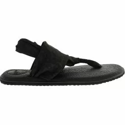 Sanuk Yoga Sling 2 Cheetah Flip Flops - Womens Black