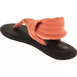 Sanuk Yoga Sling2 Flip Flops - Womens Orange -Rogan‘s Shoes shop SU SWS10001 ORA3