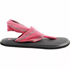 Sanuk Yoga Sling2 Flip Flops - Womens Charcoal Pink
