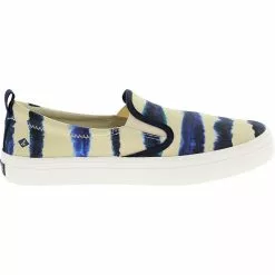 Sperry Crest Twin Gore Womens Lifestyle Shoes Navy Tie Dye Stripe