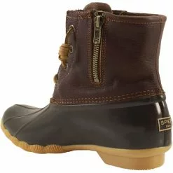 Sperry Saltwater Rubber Boots - Womens Saltwater Tan Dark Brown -Rogan‘s Shoes shop SY STS91176 TN33