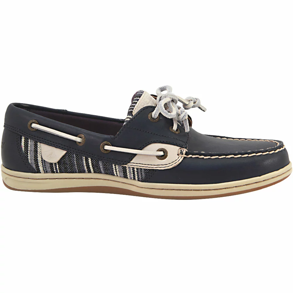 Sperry Koifish Denim Stripe Boat Shoes - Womens Navy 1 Sperry Koifish Denim Stripe Boat Shoes - Womens Navy