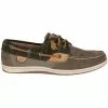 Sperry Songfish Suede Wool Boat Shoes - Womens Olive