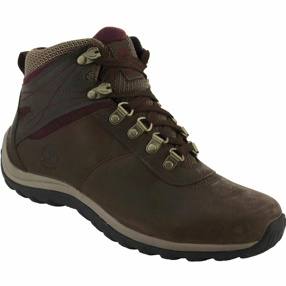 Timberland Norwood Mid Hiking Boots - Womens Dark Brown Maroon 2 Timberland Norwood Mid Hiking Boots - Womens Dark Brown Maroon - Image 2