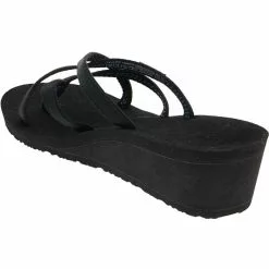 Teva Mush Mandalyn Wedge Ola 2 Sandals - Womens Black -Rogan‘s Shoes shop TV 1000099 BLK3