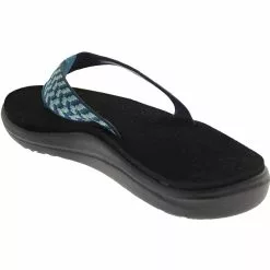 Teva Voya Flip Flops - Womens Blue Black -Rogan‘s Shoes shop TV 1019040 BBK3
