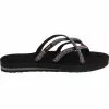 Teva Olowahu Flip Flop Sandals - Womens Black Pink