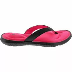 Under Armour Marbella 7 T Flip Flops - Womens Black Pink