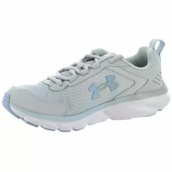 Under Armour Charged Assert 9 Running Shoes - Womens Grey White Blue 6 Under Armour Charged Assert 9 Running Shoes - Womens Grey White Blue -Rogan‘s Shoes shop UA 3024591 1123