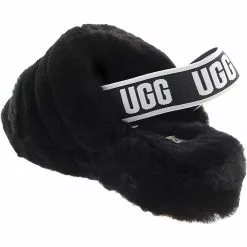 UGG Boots UGG Fluff Yeah Slide Slippers - Womens Black -Rogan‘s Shoes shop UG 1095119 BLK3