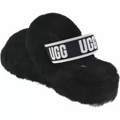 UGG Boots UGG Oh Yeah Slide Slippers - Womens Black -Rogan‘s Shoes shop UG 1107953 BLK3