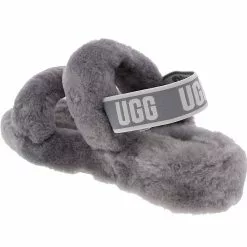 UGG Boots UGG Oh Yeah Slide Slippers - Womens Grey -Rogan‘s Shoes shop UG 1107953 GRY3