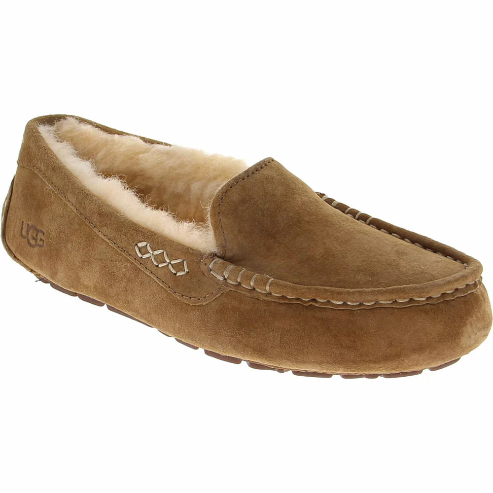 UGG Boots UGG Australia Ansley Sheepskin Moccasin Slippers - Womens Chestnut Brown 2 UGG Boots UGG Australia Ansley Sheepskin Moccasin Slippers - Womens Chestnut Brown - Image 2
