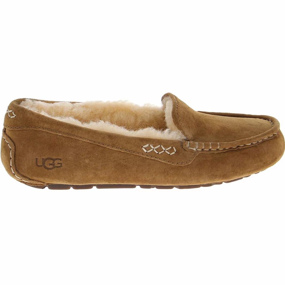UGG Boots UGG Australia Ansley Sheepskin Moccasin Slippers - Womens Chestnut Brown 1 UGG Boots UGG Australia Ansley Sheepskin Moccasin Slippers - Womens Chestnut Brown