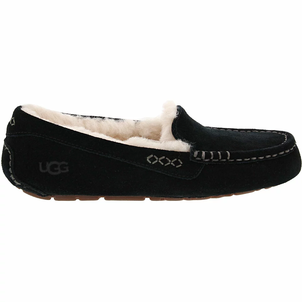 UGG Boots UGG Australia Ansley Sheepskin Moccasin Slippers - Womens Black Black 1 UGG Boots UGG Australia Ansley Sheepskin Moccasin Slippers - Womens Black Black