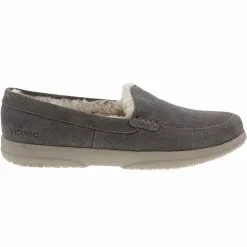 Vionic Cedar Lynez Suede Slippers - Womens Grey