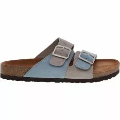 White Mountain Hippy Sandals - Womens Dusty Teal Light Grey