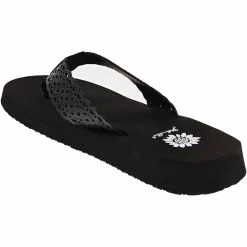 Yellow Box Wally Flip Flops - Womens Black -Rogan‘s Shoes shop YB WALLY BLK3